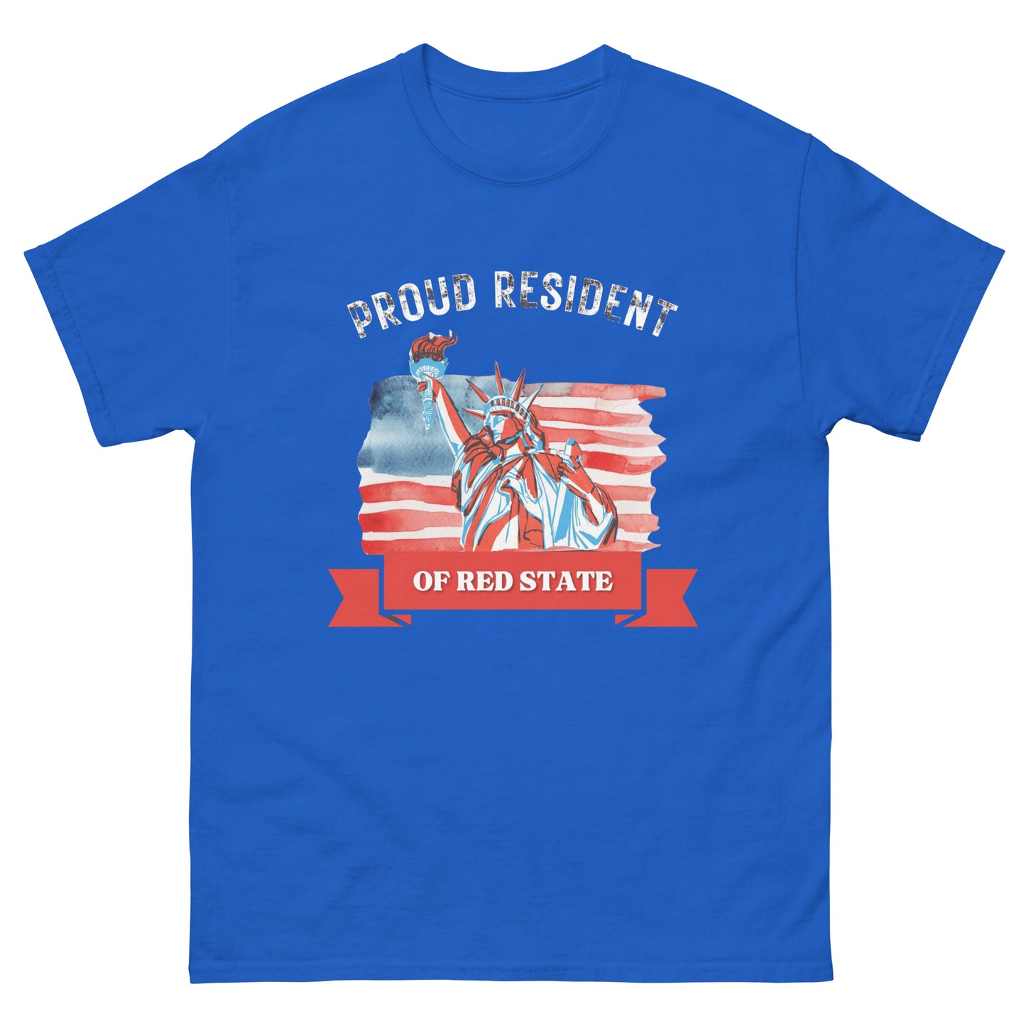 "PROUD RESIDENT OF RED STATE" WHITE VERS. - UNISEX T-SHIRT