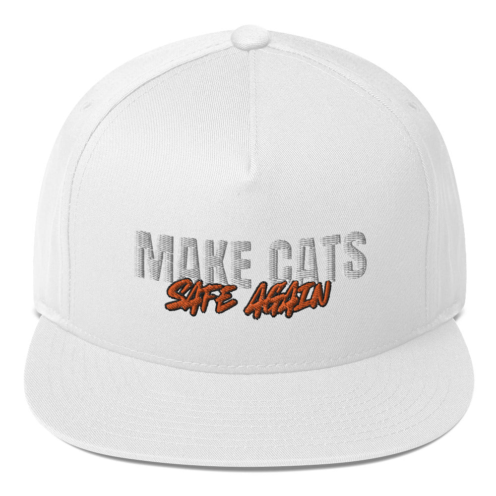 MAKE CATS SAFE AGAIN - WHITE AND ORANGE