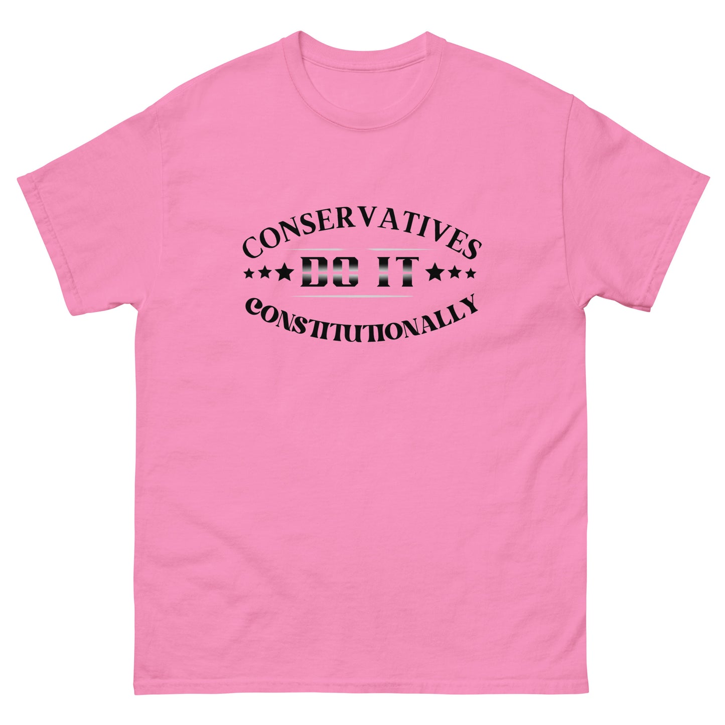 "CONSERVATIVES DO IT CONSTITUTIONALLY" BLACK VERS. - UNISEX T-SHIRT