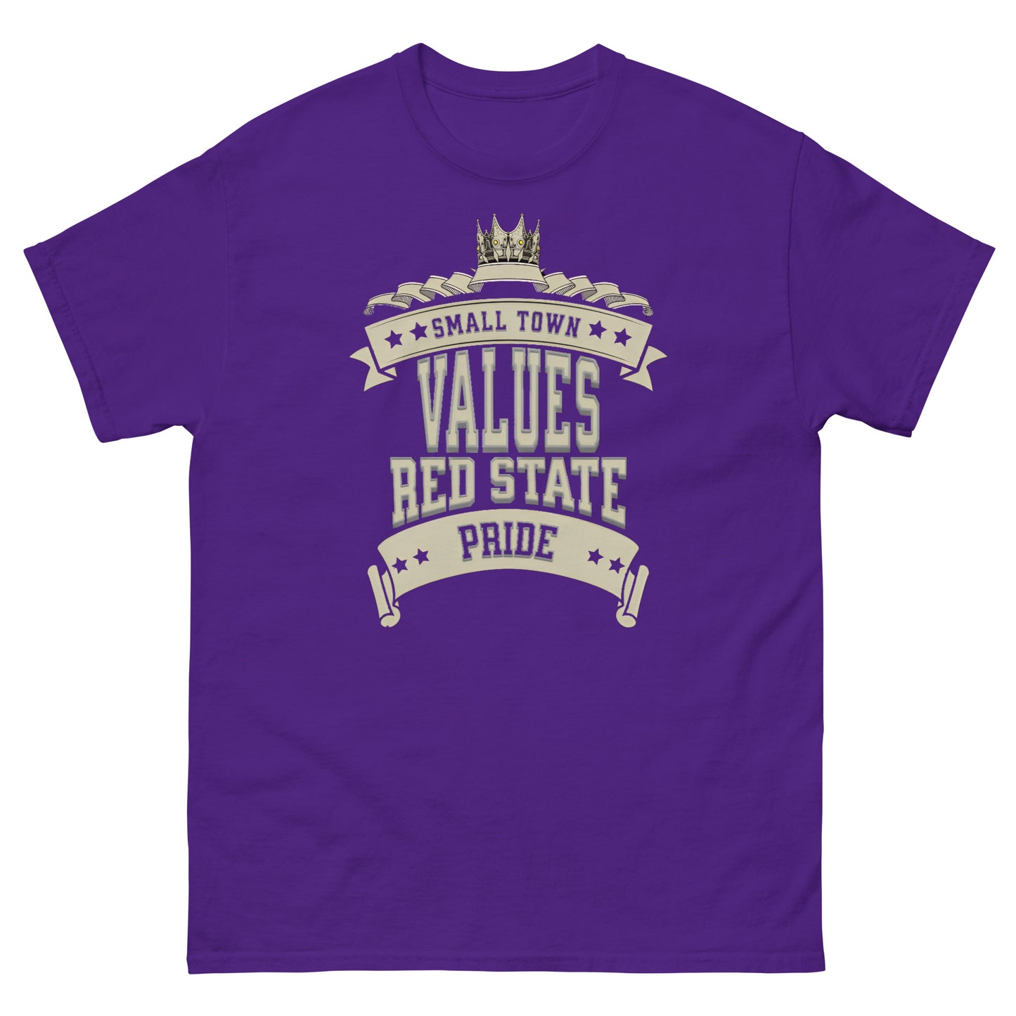 "SMALL TOWN VALUES RED STATE PRIDE". - UNISEX T-SHIRT