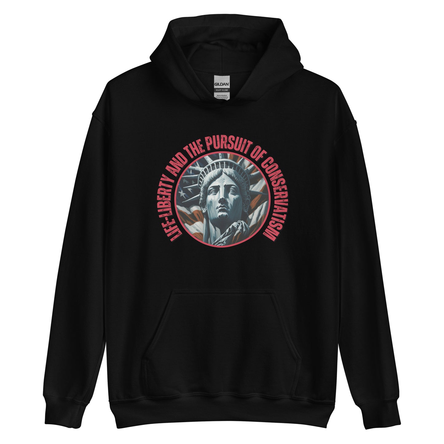 "LIFE-LIBERTY AND THE PURSUIT OF CONSERVATISM" RED VERS . - UNISEX HOODIE