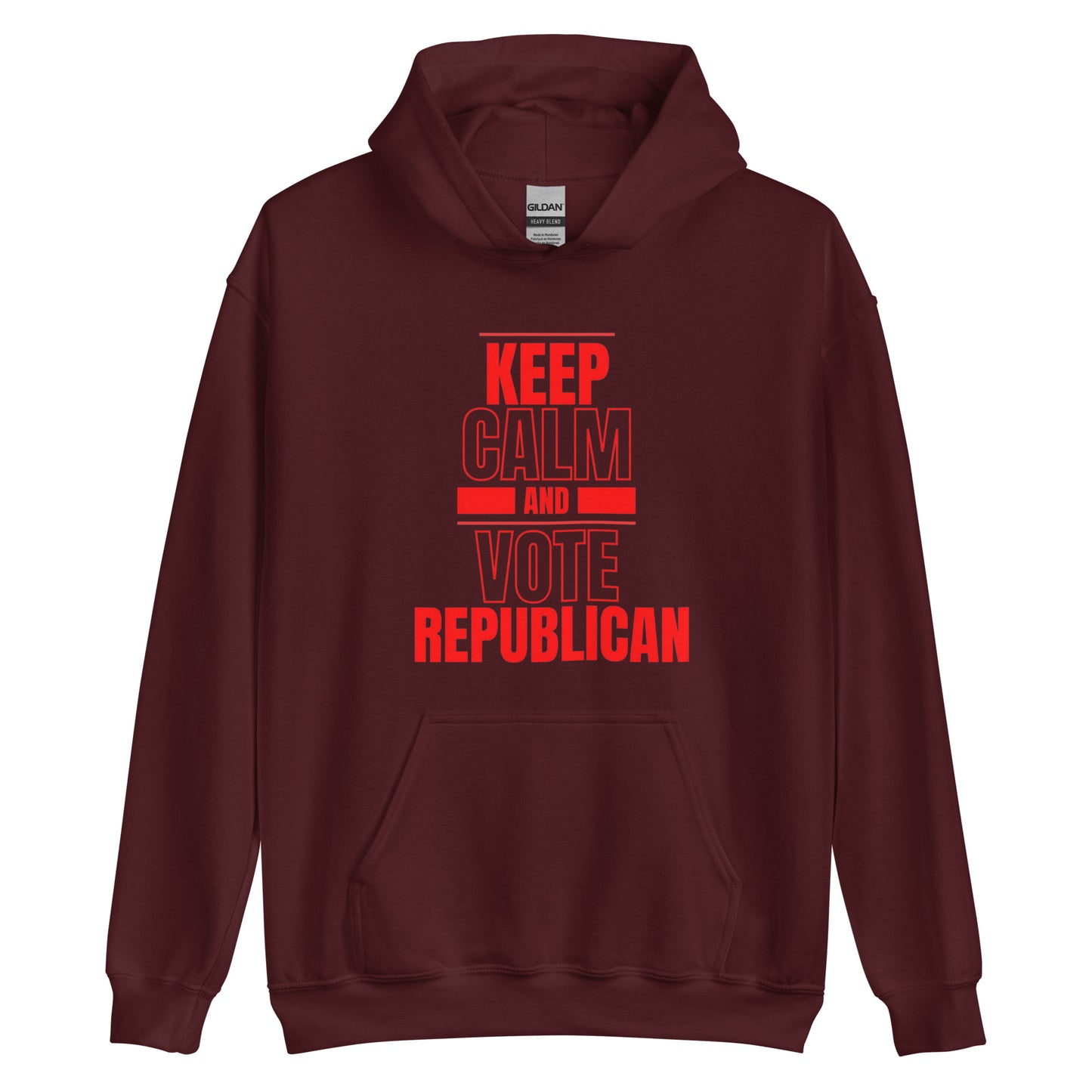 "KEEP CALM AND VOTE REPUBLICAN" RED VERS. - UNISEX HOODIE