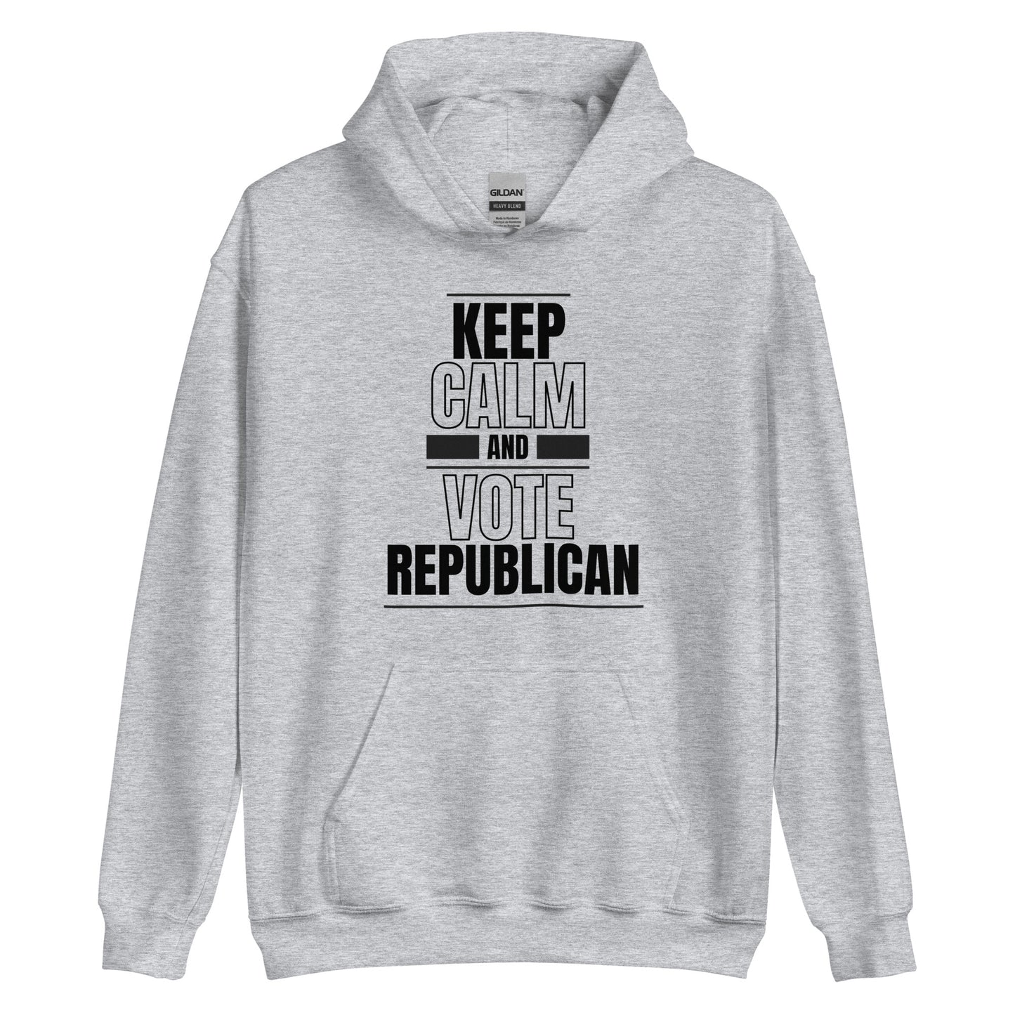 "KEEP CALM AND VOTE REPUBLICAN" BLACK VERS. - UNISEX HOODIE