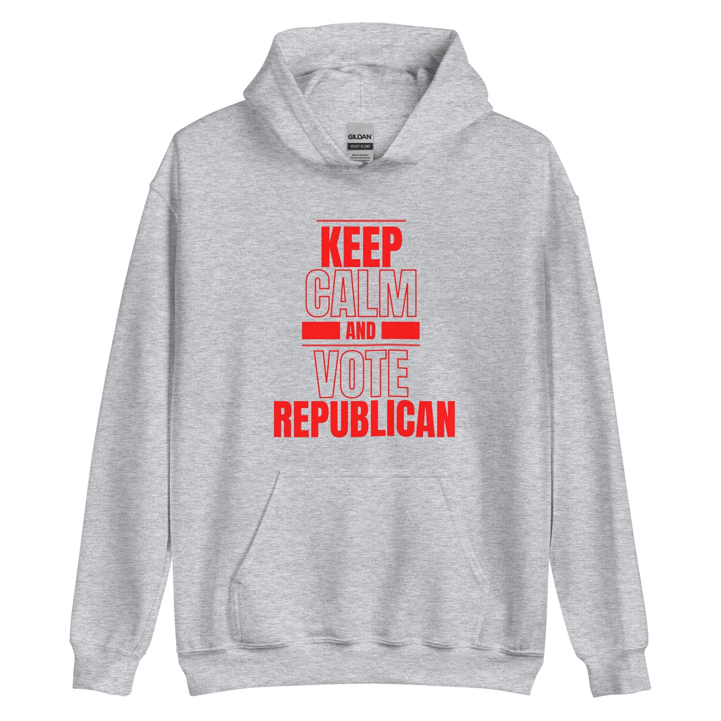 "KEEP CALM AND VOTE REPUBLICAN" RED VERS. - UNISEX HOODIE